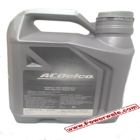 ACDELCO OIL 15W40 SAE CF-4 MULTIPURPOSE OIL