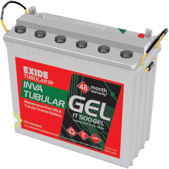 EXIDE INVA TUBULAR IT 500 150 AH GEL BATTERY