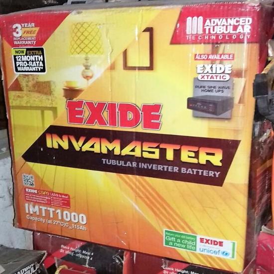 EXIDE INVAMASTER IMTT1000 115AH TALL TUBULAR INVERTER BATTERY