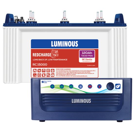 LUMINOUS ECO VOLT NEO 1050 + RC15000 120AH